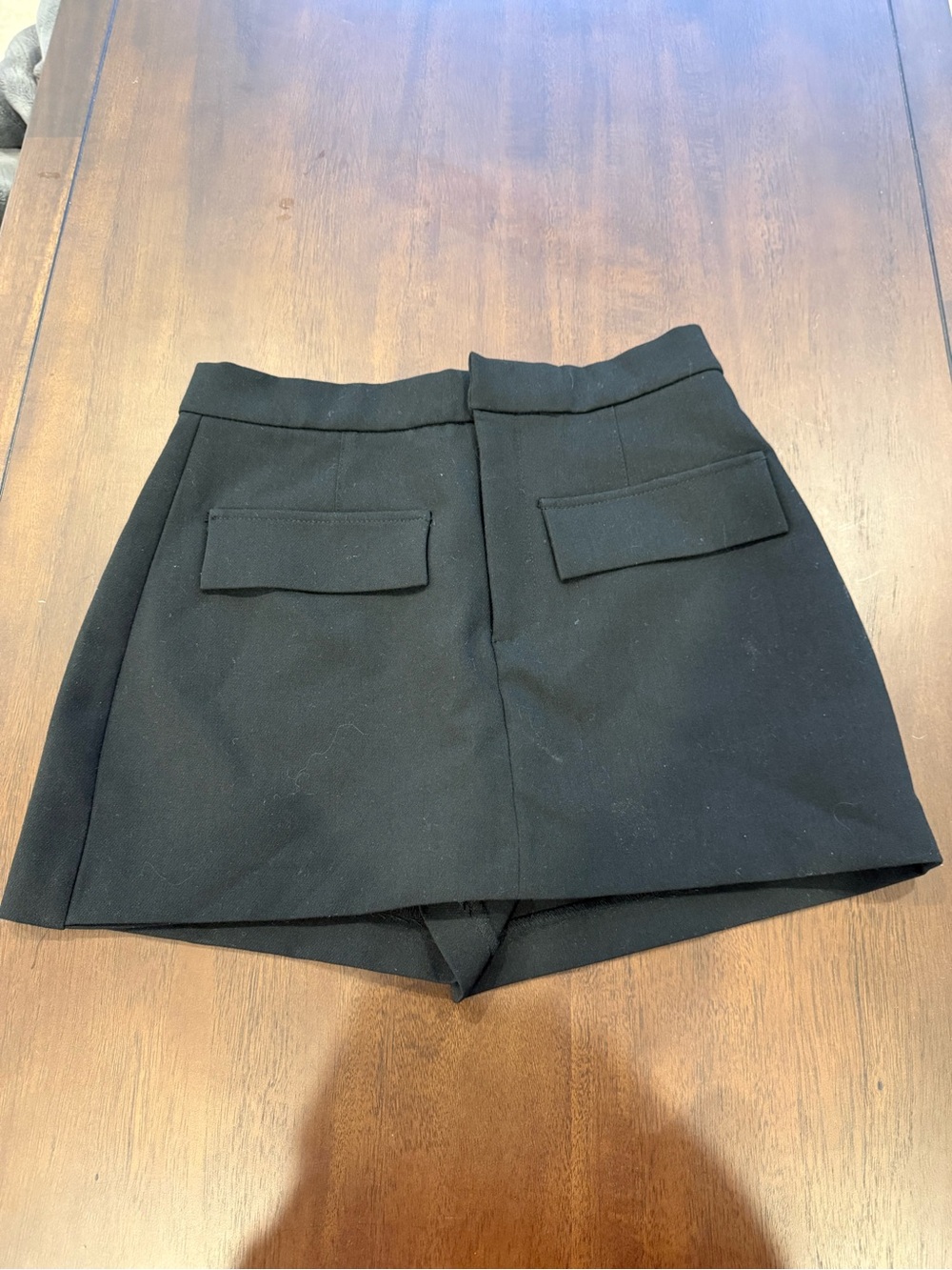 Zara Black High-Waist Skort Shorts